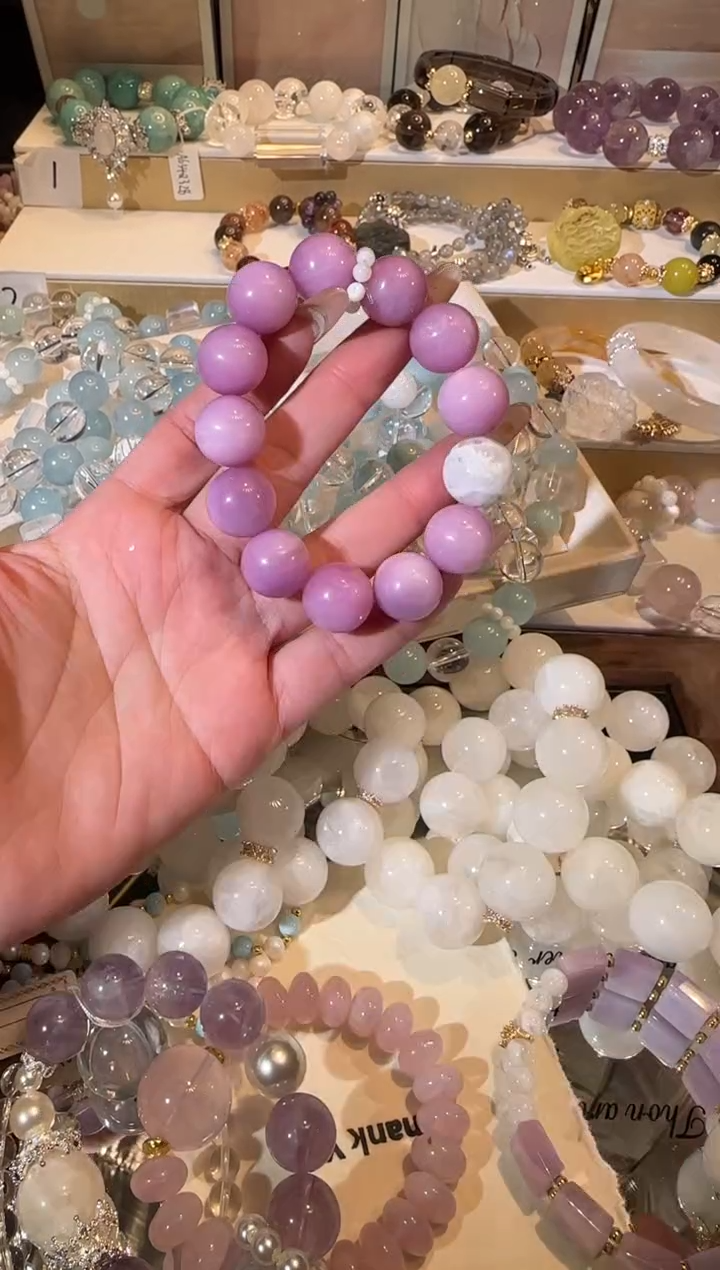 未镶嵌锂辉石手串多样性发一