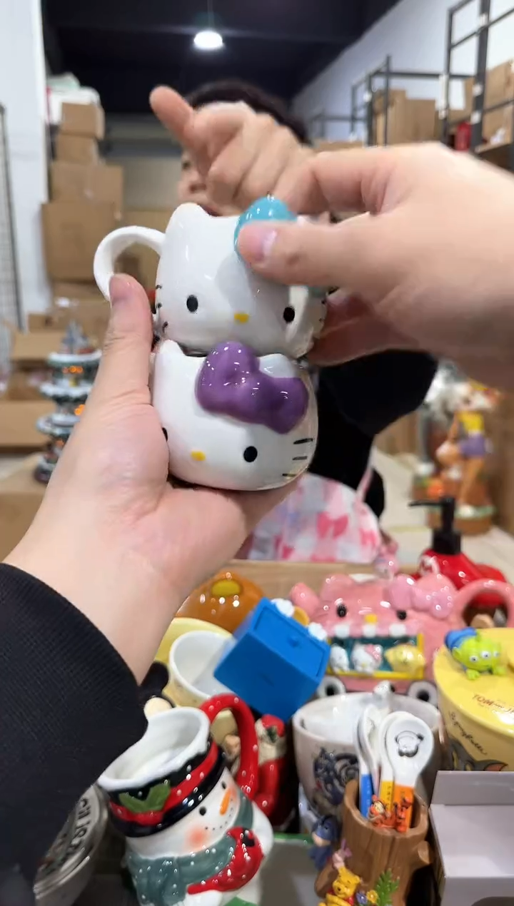 瓷片kkkt 一口杯 紫色加蓝色