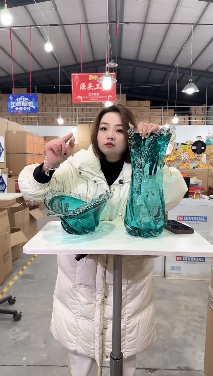 【闪购商品】玻璃于清花器O-早55花瓶