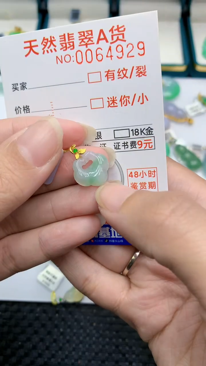 【闪购商品】翡翠颈饰18K金镶嵌            8