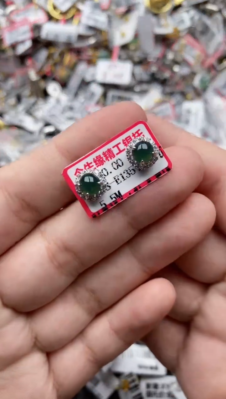 【闪购商品】翡翠戒指银S925镶嵌444444---5