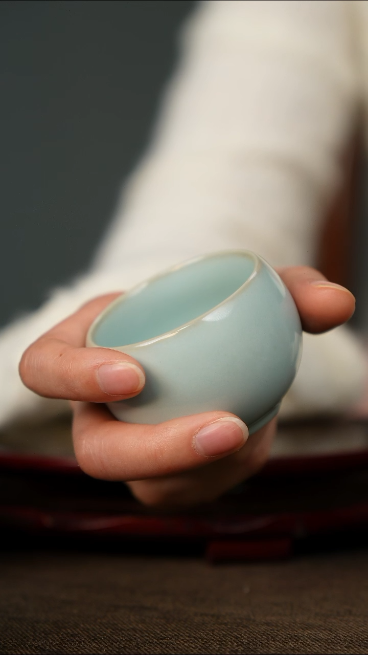 全品 淡天青 小禅定杯 