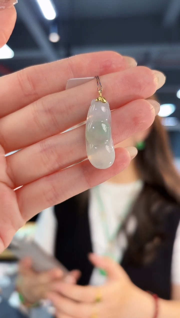 【闪购商品】翡翠颈饰18K金镶嵌缅料A货/支持复检/一件