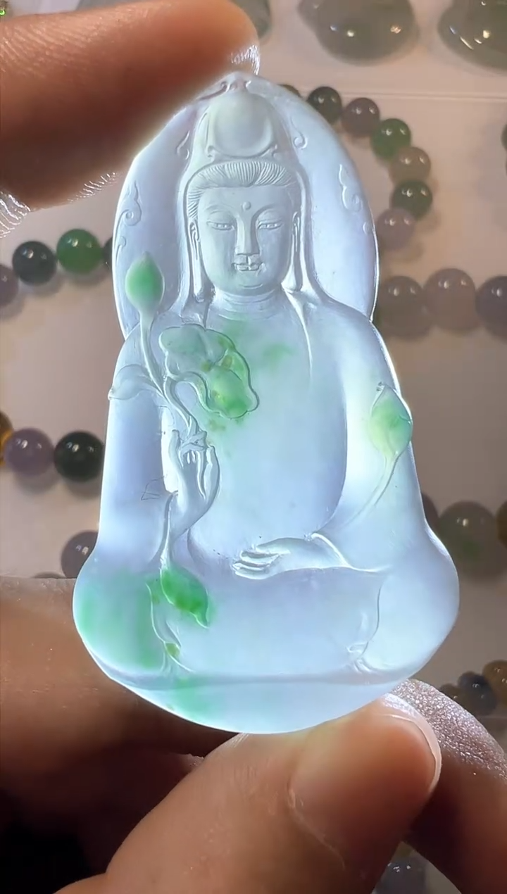 未镶嵌定制翡翠观音