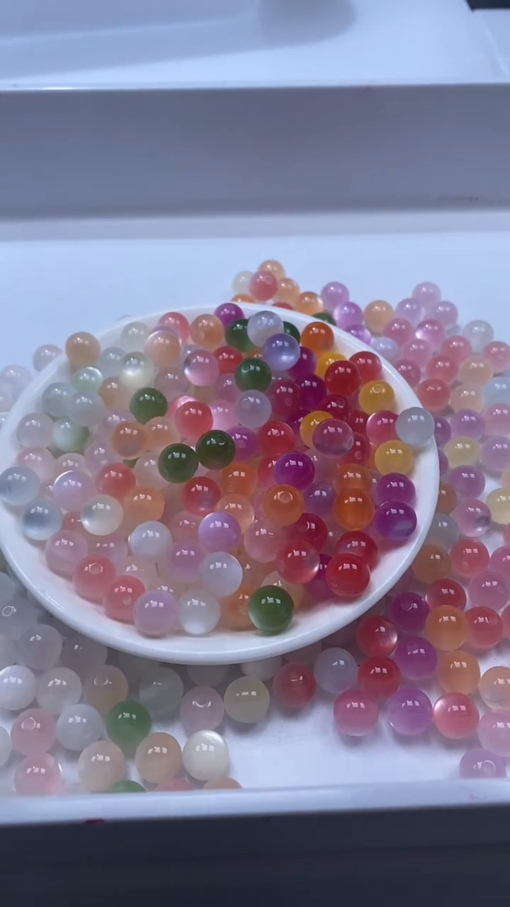 未镶嵌颈饰玛瑙/玉髓w1915血沉*宝流光彩虹10mm*10颗