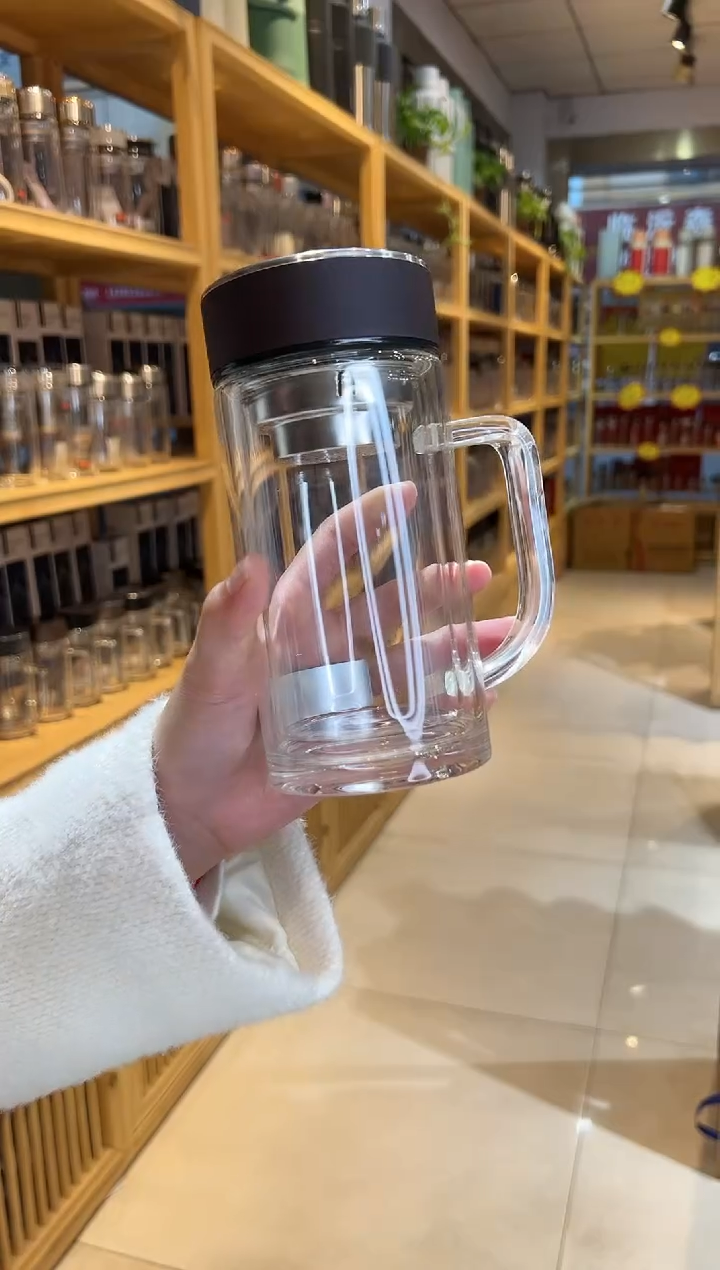 【闪购商品】双层高档380ml高硼硅茶杯1721
