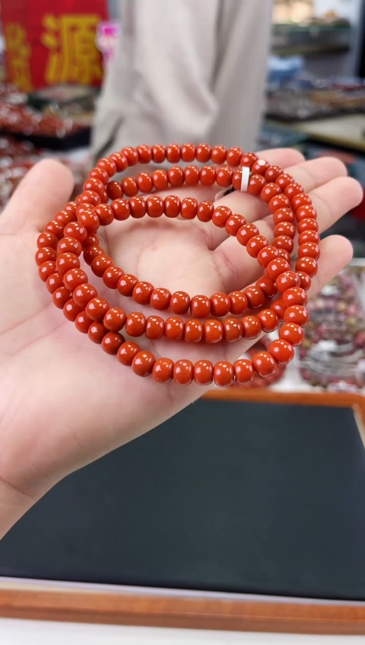 【闪购商品】南红玛瑙瓦西老型多圈6+未镶嵌一个/条