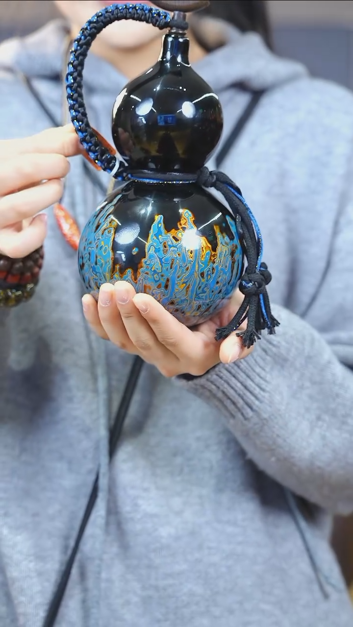 【闪购商品】XC186漆艺酒葫芦不包手串及旋转底座