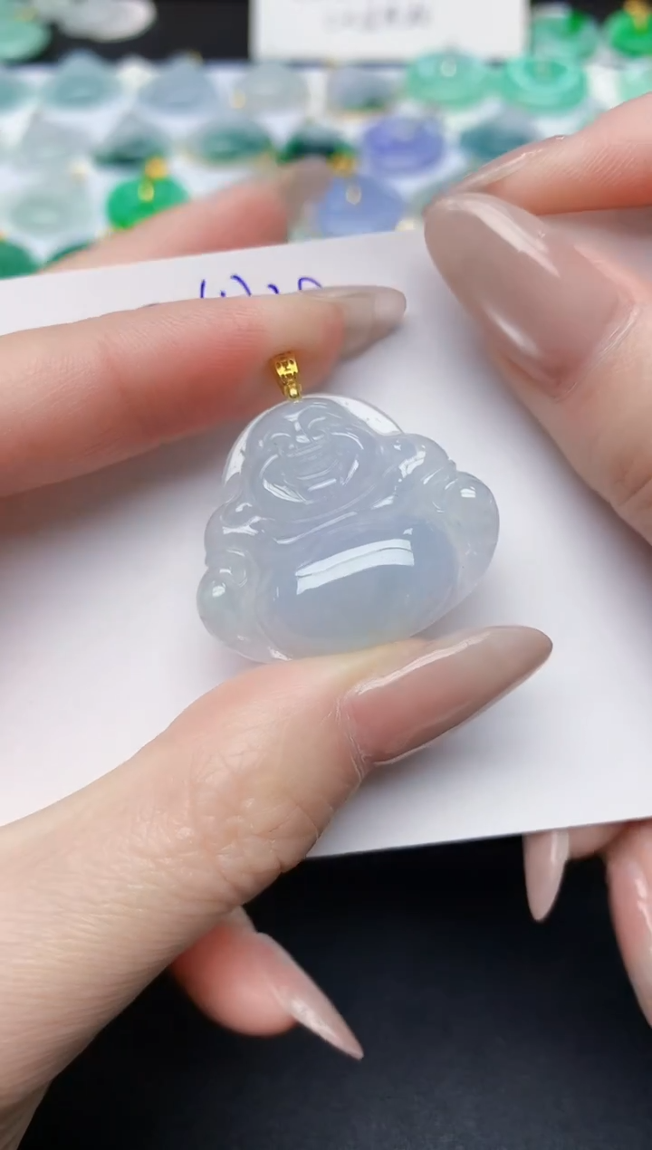 颈饰未镶嵌翡翠天然缅甸A货翡翠百元以上9元证书费自理