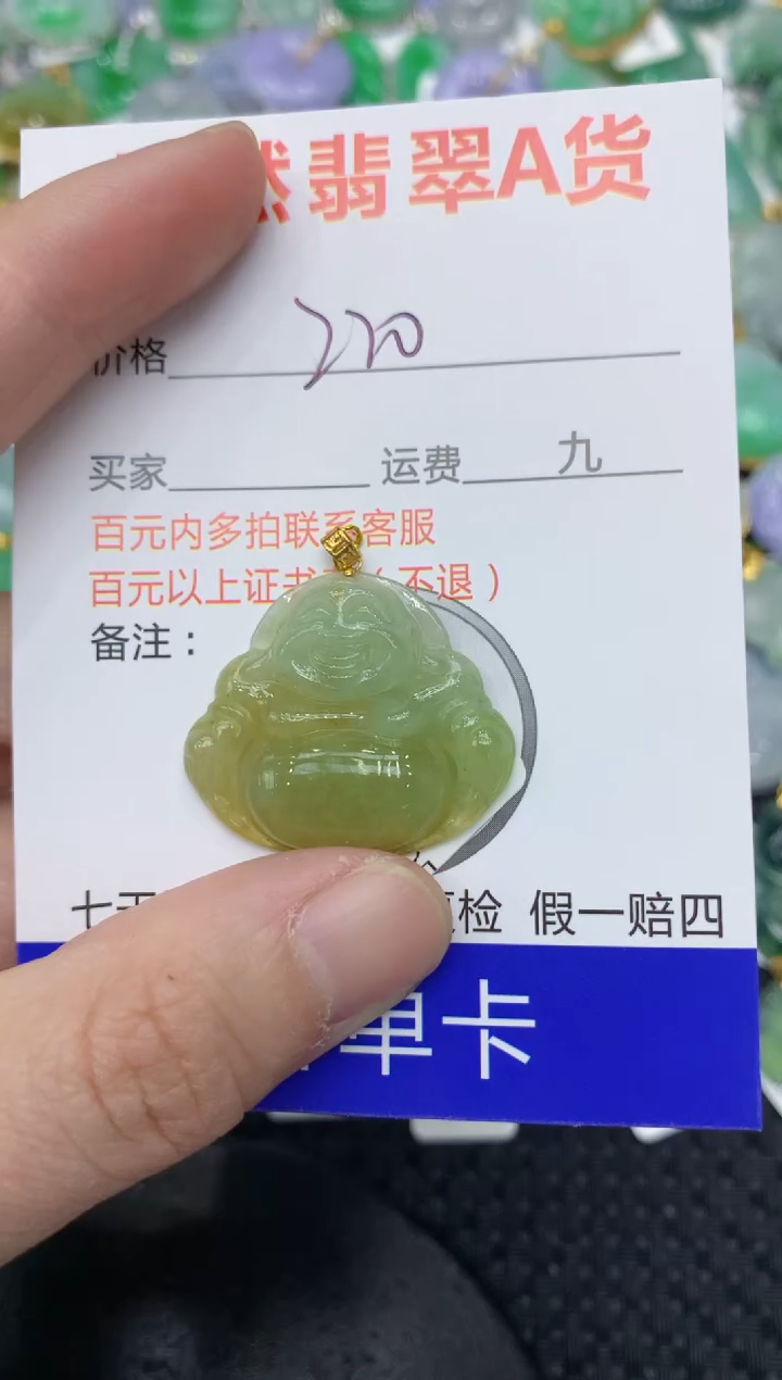 【闪购商品】翡翠颈饰18K金镶嵌11111111111