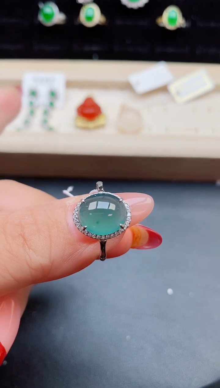 【闪购商品】翡翠戒指银S925镶嵌321321