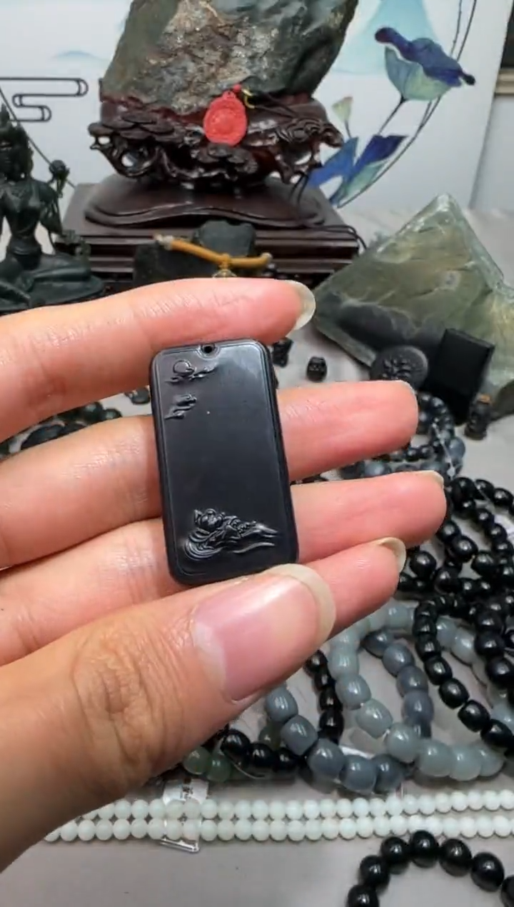 【闪购商品】和田玉新疆墨玉无事牌未镶嵌和田玉