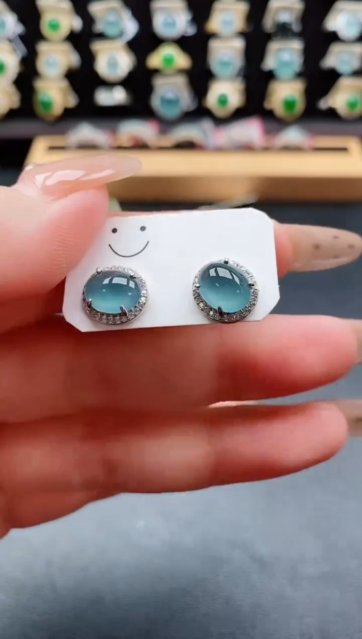 银S925镶嵌戒指翡翠1