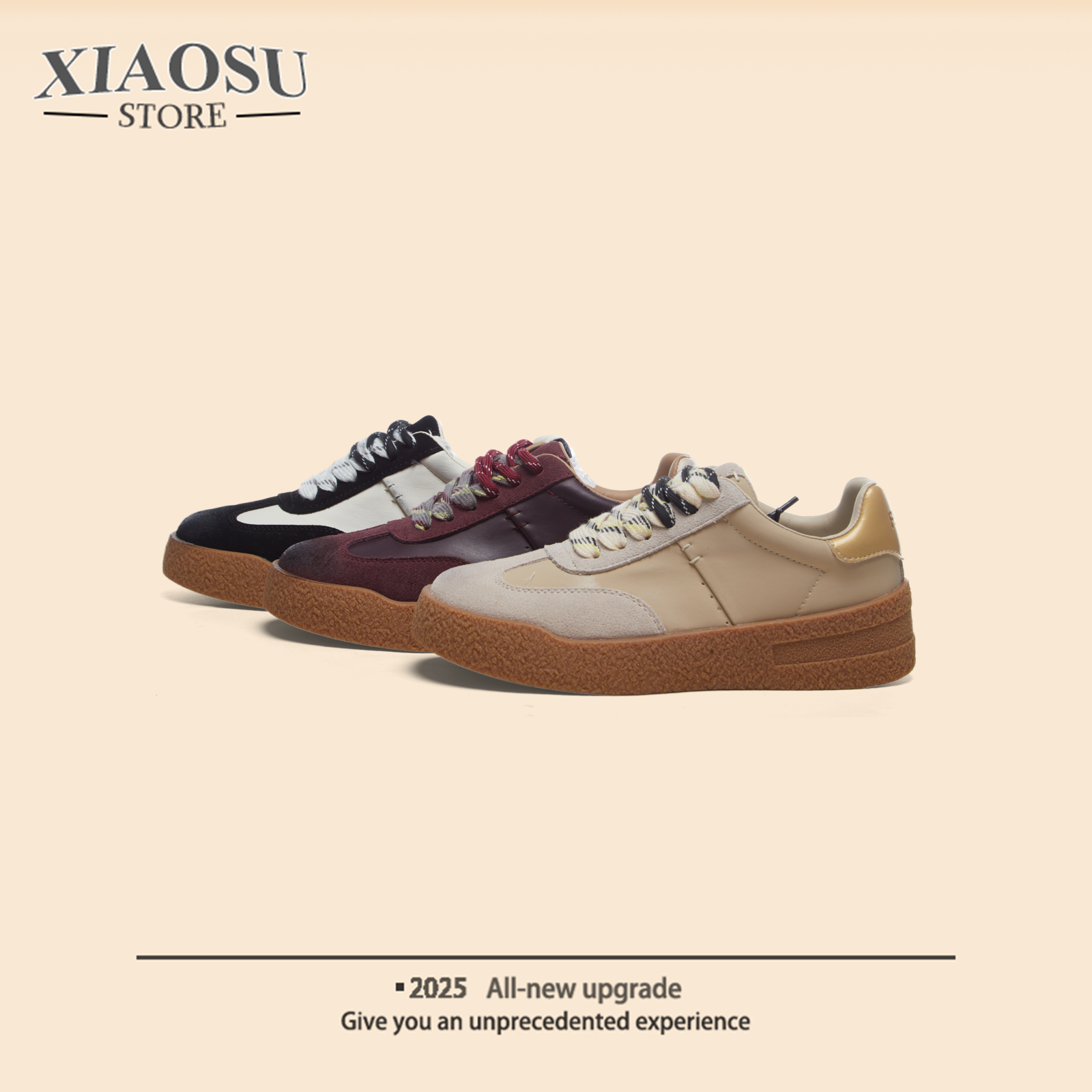 冬季新品擦色百搭德迅鞋时尚平底冷粘工艺休闲鞋 X 检 38953