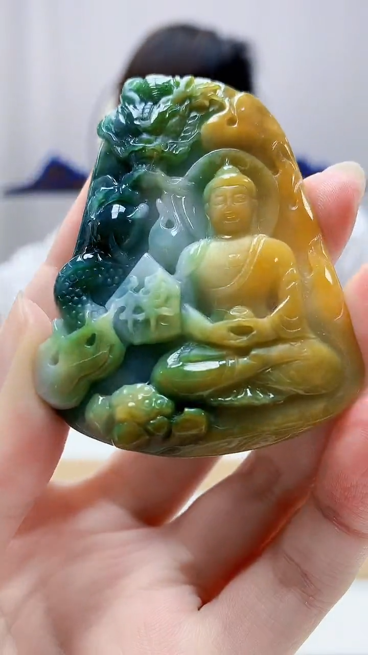 未镶嵌定制翡翠4868zm-毛货挂件97