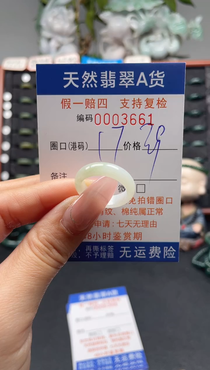 未镶嵌戒指翡翠17*3661