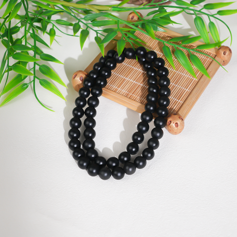 保真天然 磨砂黑玛瑙长链多样性发其一MN360