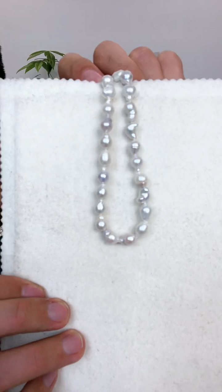 【闪购商品】淡水珍珠手绳未镶嵌巴洛克手链ot扣