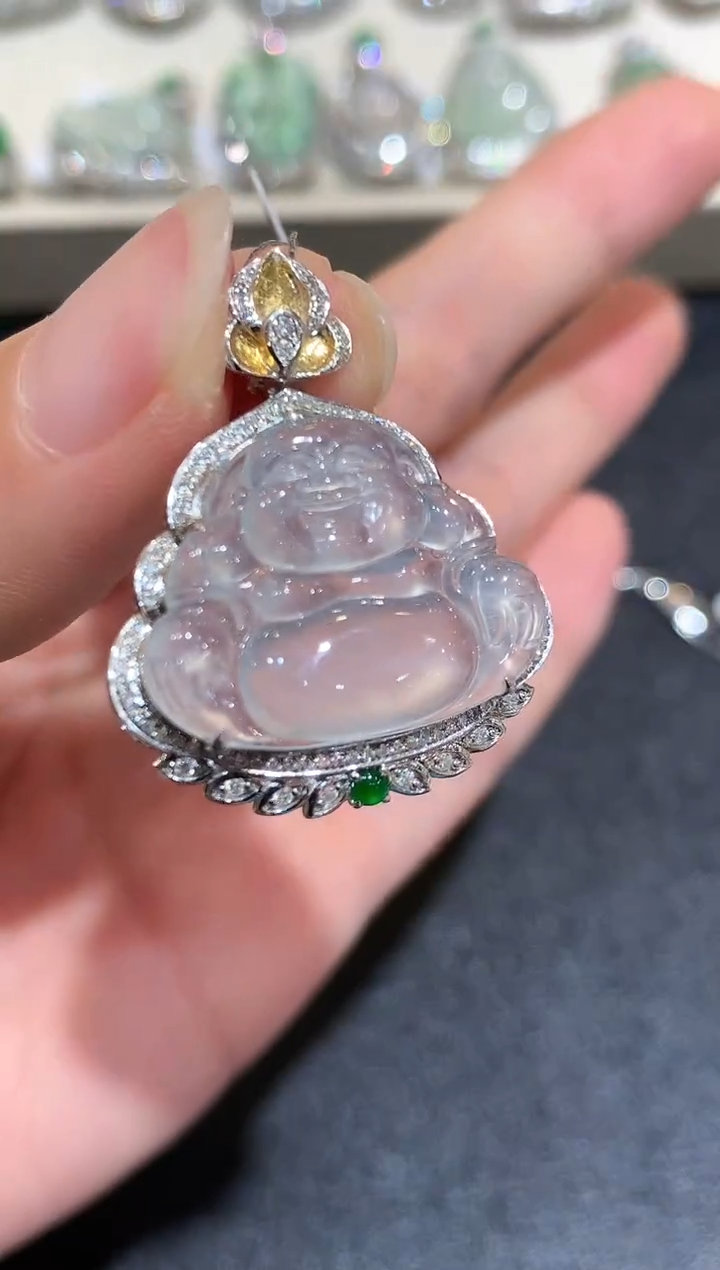 【闪购商品】翡翠颈饰18K金镶嵌C161  