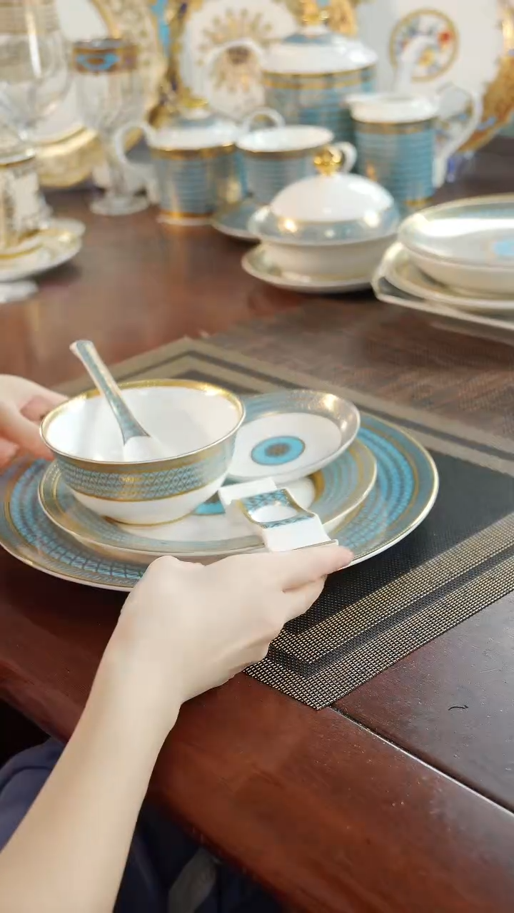 瓷片摆台六件套 