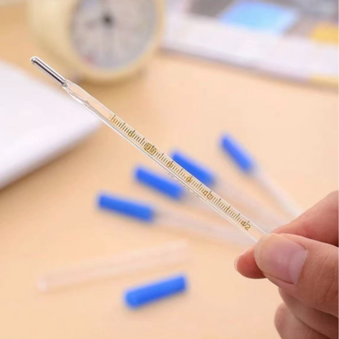 【现货现发】家用高精度水银体温计园艺用品温度计