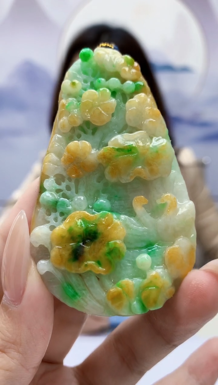 定制翡翠未镶嵌4829xx-毛货挂件48