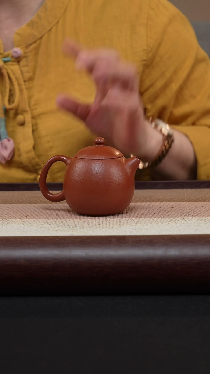 【闪购商品】紫砂茶壶朱泥 龙蛋MH-1827