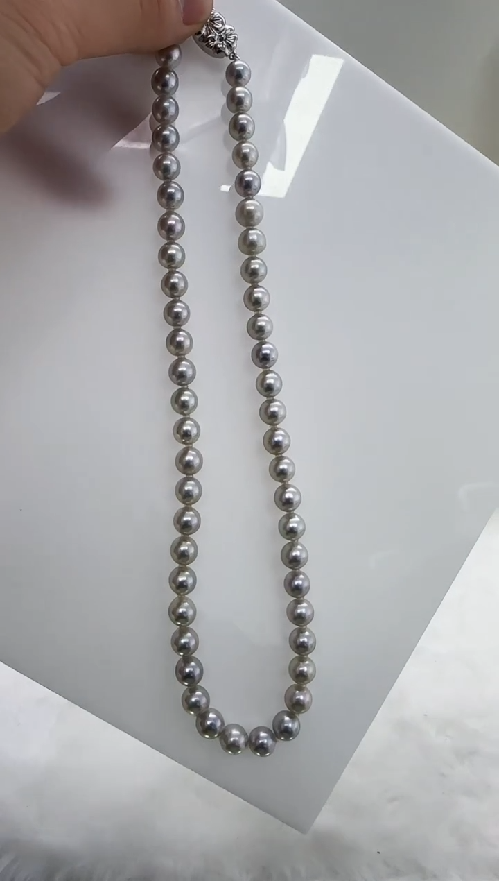 【闪购商品】海水珍珠DA未镶嵌t817 灰珠串7