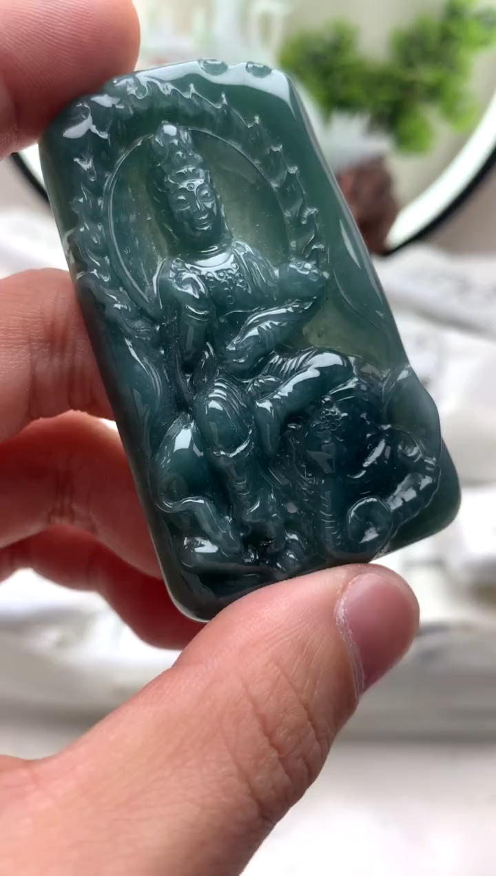 【闪购商品】翡翠颈饰未镶嵌普贤【品质一般介意慎拍】