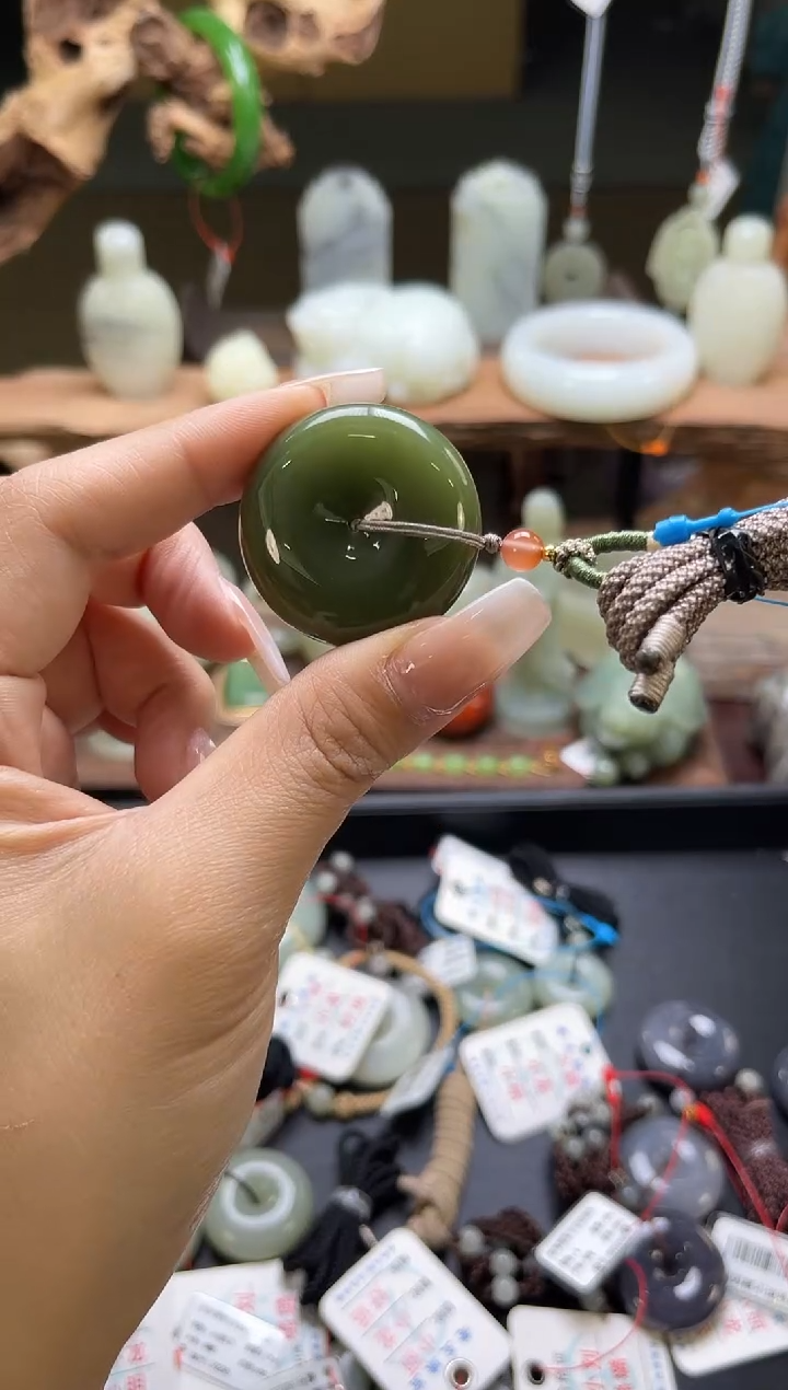 【闪购商品】和田玉吊坠未镶嵌若羌黄口平安扣9006574