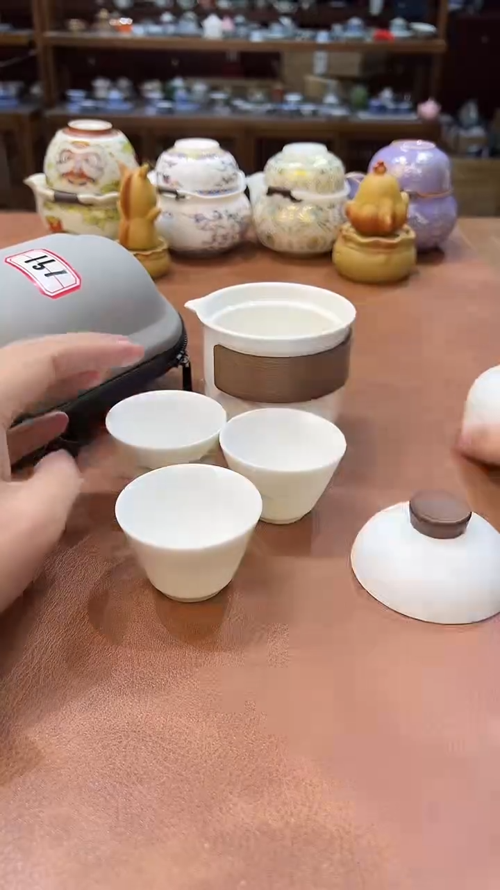 真的很便宜会开片的旅行茶具
