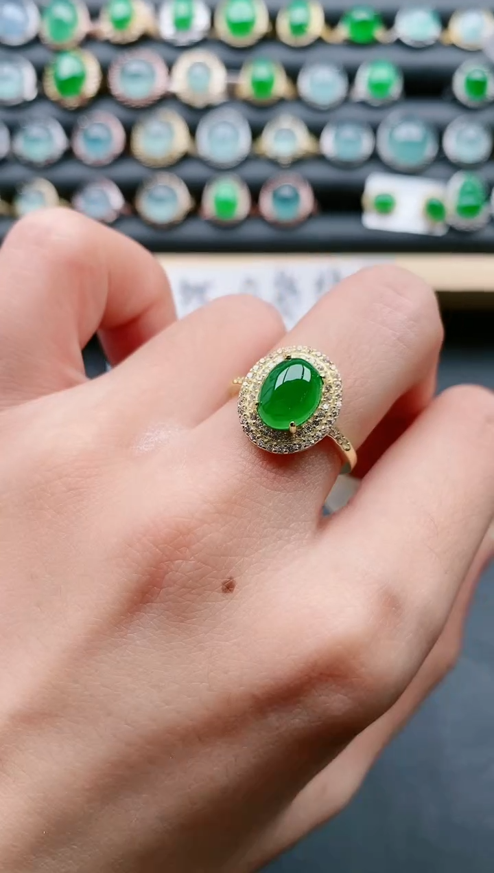 【闪购商品】翡翠戒指银S925镶嵌11111111