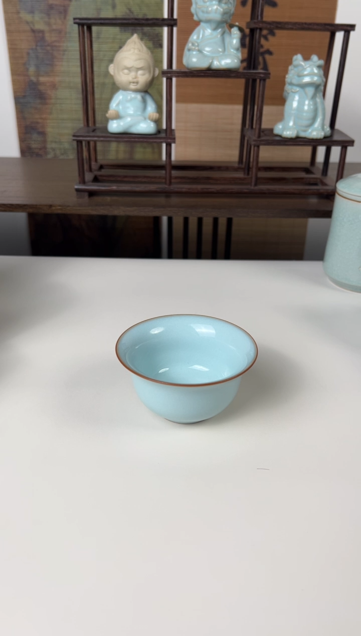 【闪购商品】杯珑匠天青圈足大压手微120cc