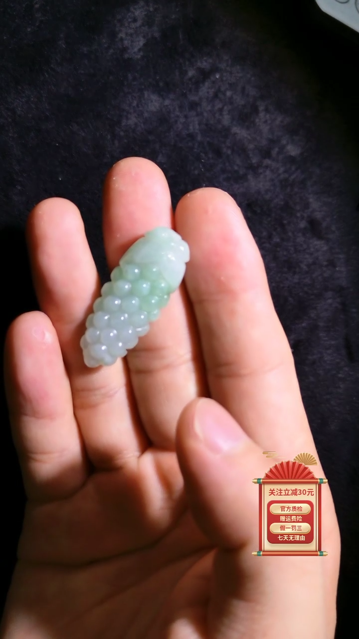 【闪购商品】翡翠颈饰未镶嵌青葡萄