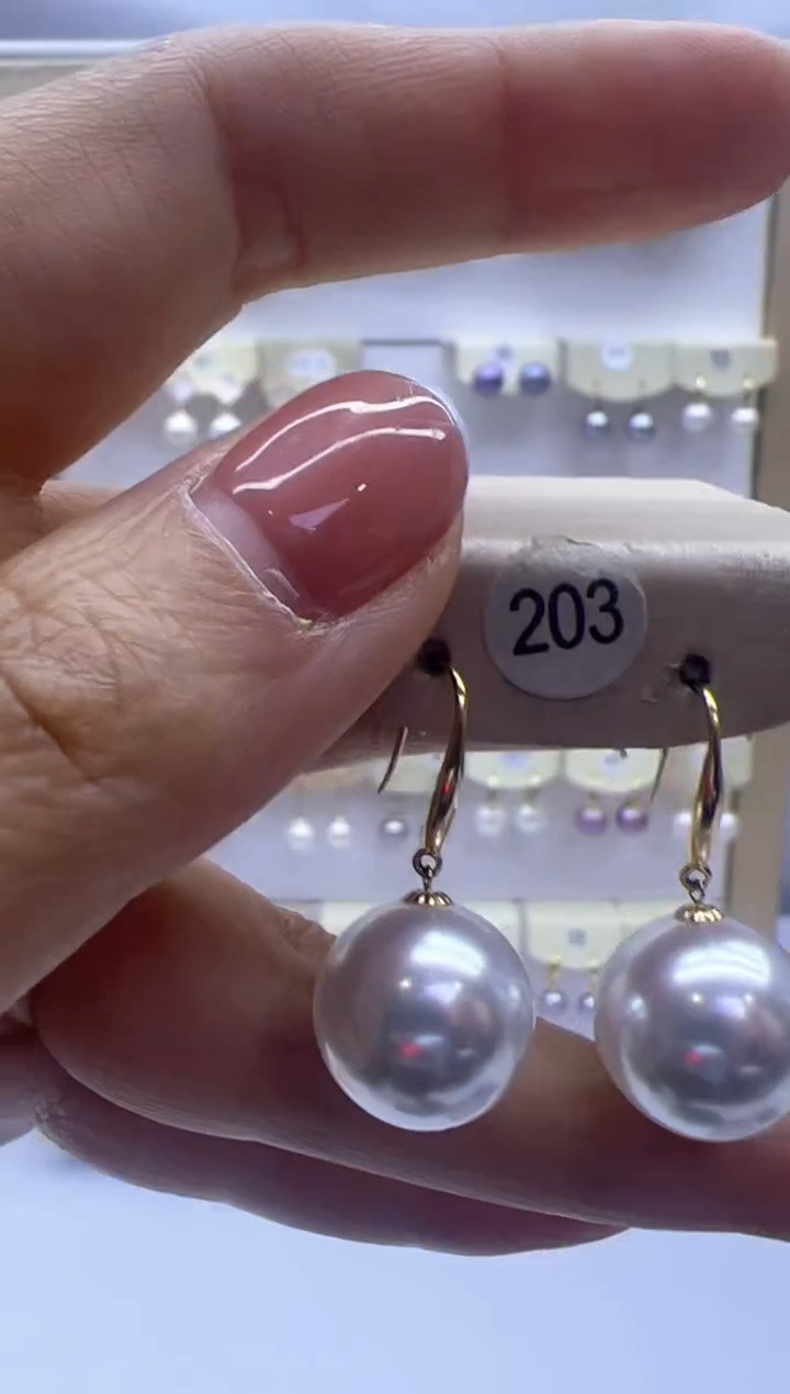 【闪购商品】淡水珍珠耳饰18K金镶嵌203