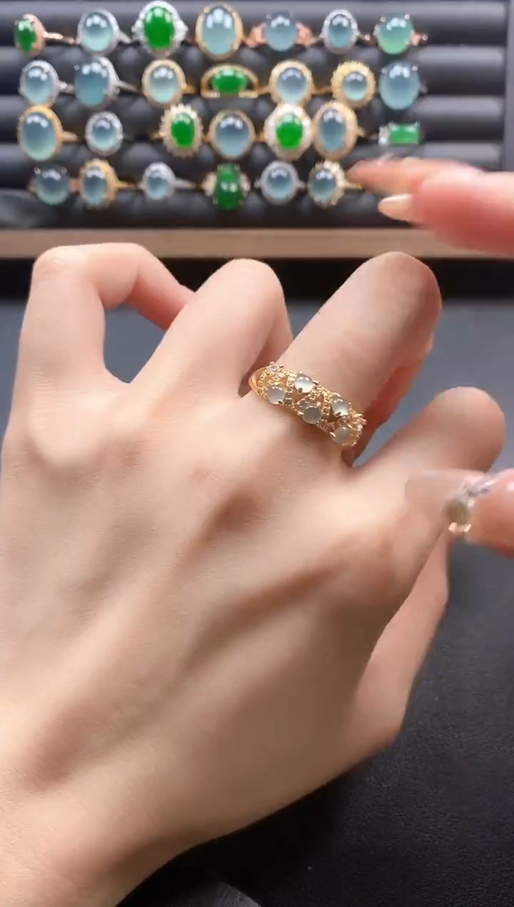 银S925镶嵌戒指翡翠51151