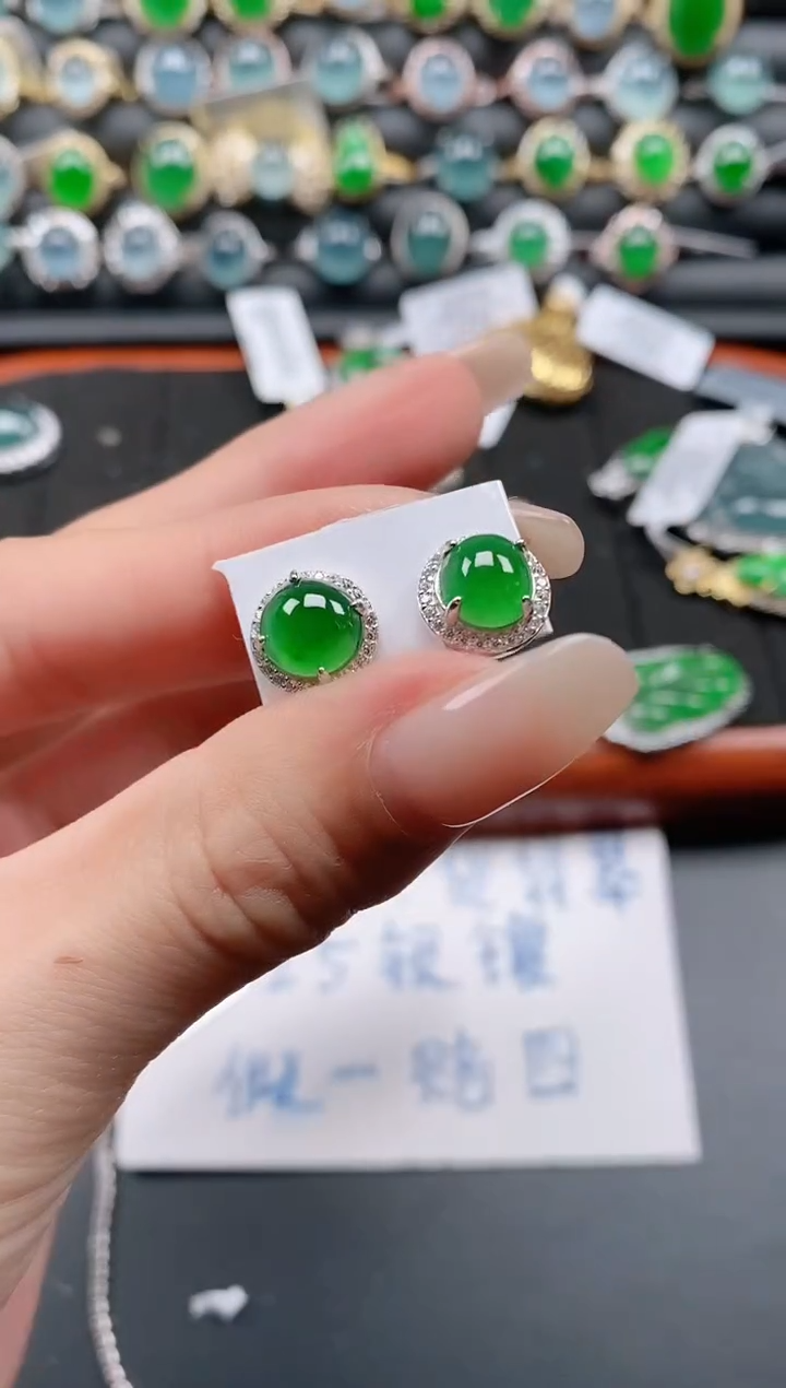 银S925镶嵌戒指翡翠11111