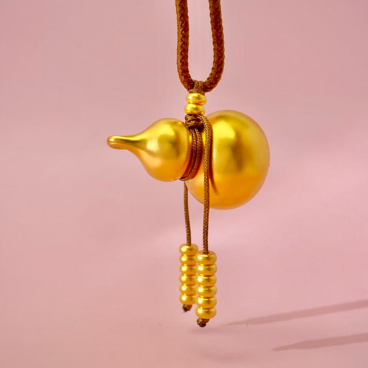 爱恋珠宝足金六六福运葫芦吊坠复古哑光国潮