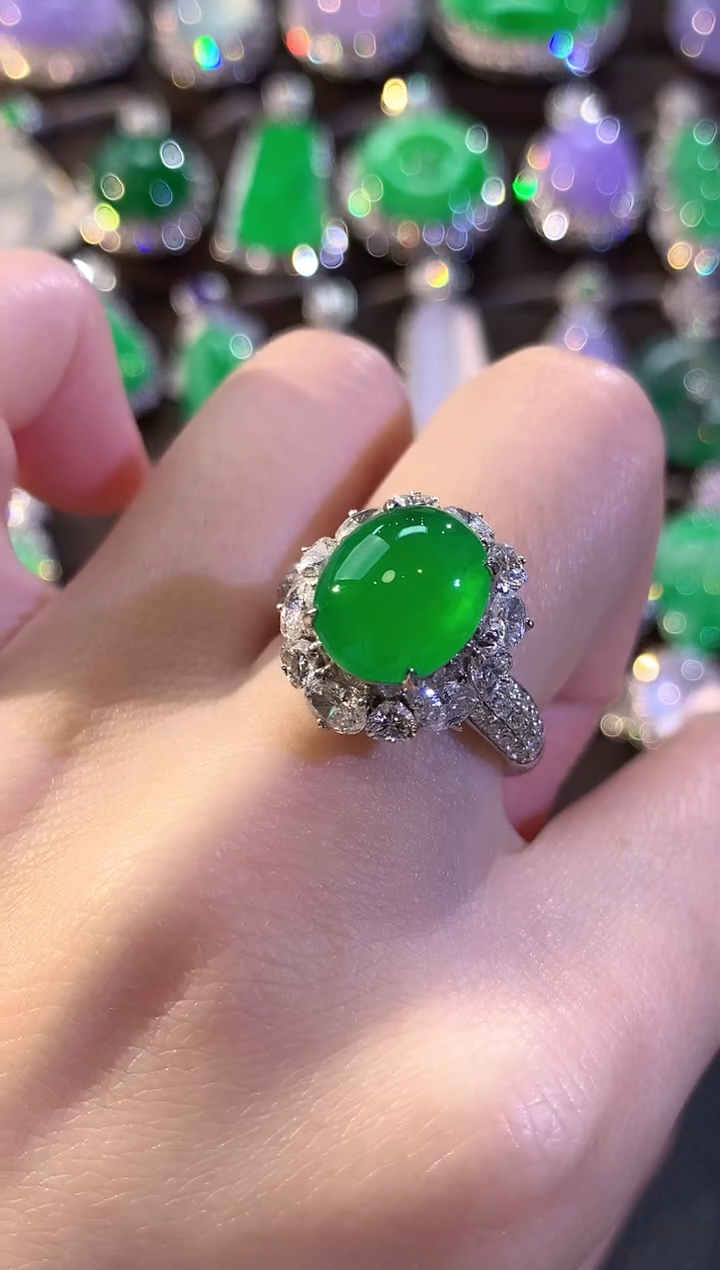 未镶嵌戒指翡翠娟*?冬日珠宝E25