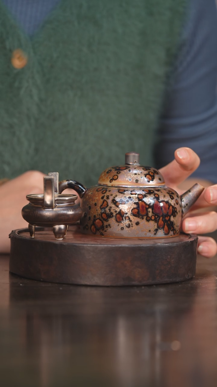 【闪购商品】杯82柴房陶瓷丨斑鹿系列百纳壶送香炉