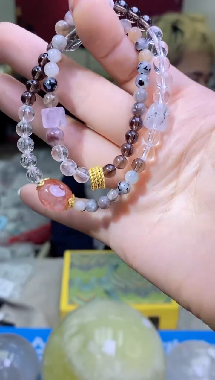 水晶手链未镶嵌多样性发一件 186