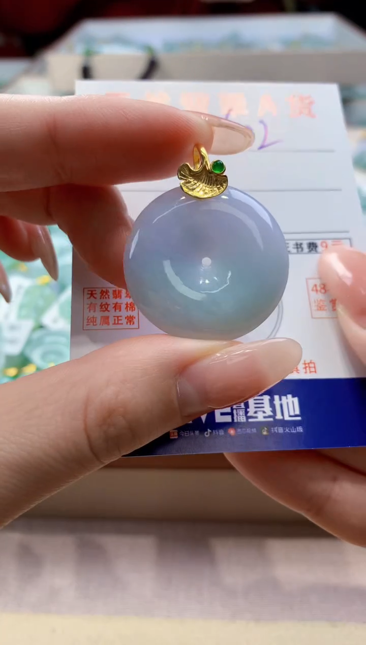 颈饰未镶嵌翡翠天然翡翠挂件  