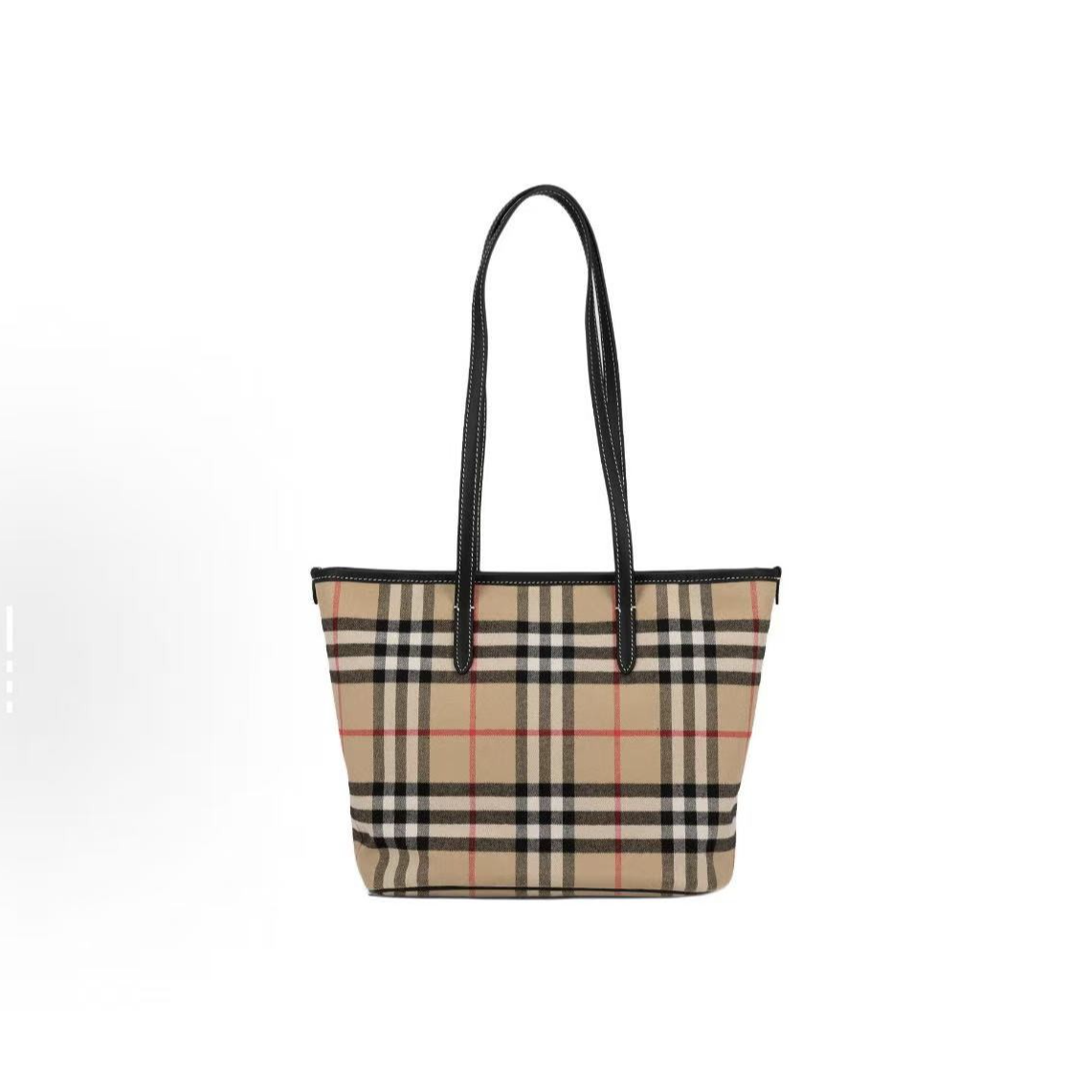 未使用 BURBERRY/博柏利 格纹拼黑 托特包【静文】BGC201300068