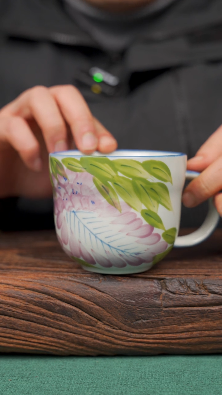 【闪购商品】瓷片71寻一缕瓷香杯釉下手工手绘瓷器