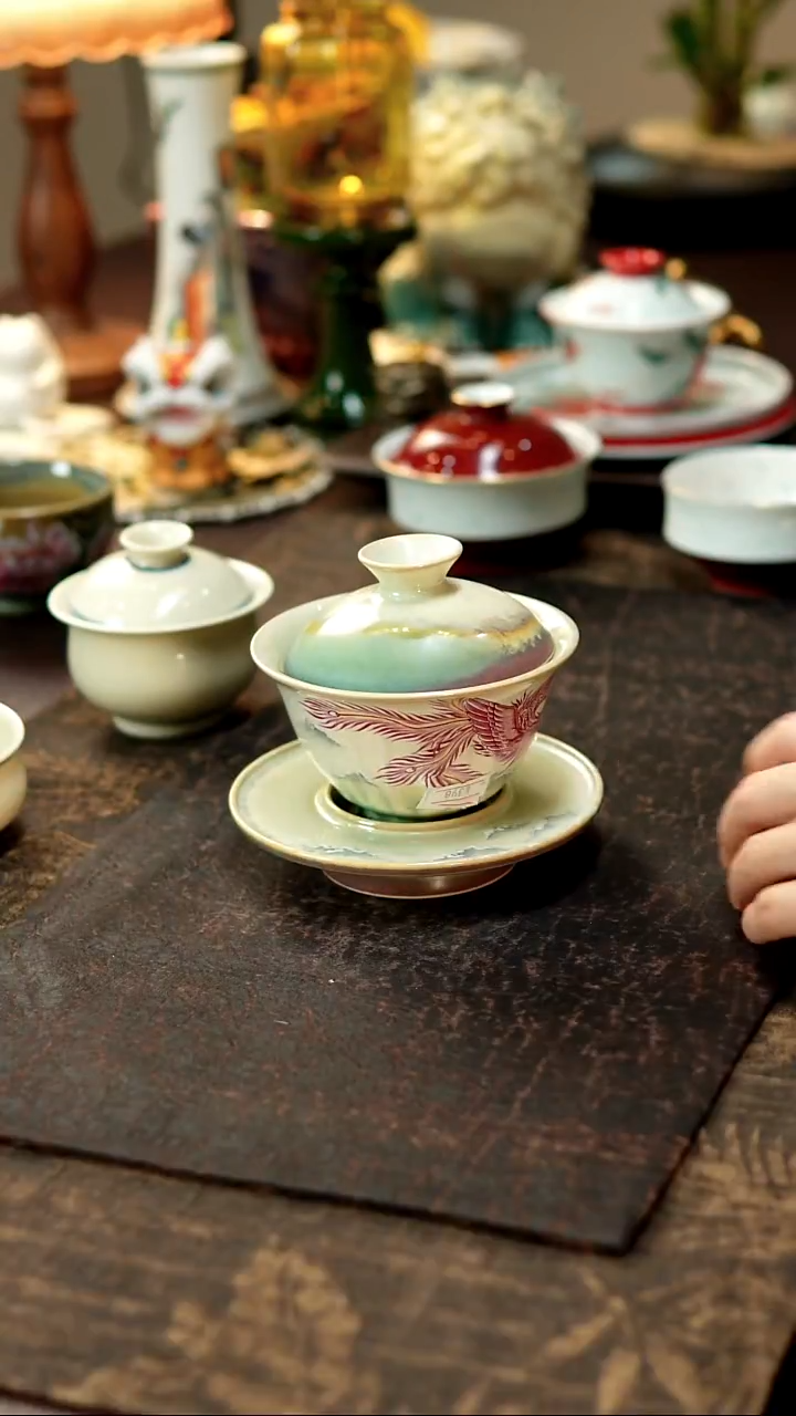 景德镇陶瓷杯碗柴烧多人