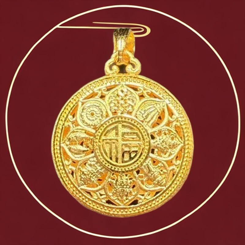 足金999黄金吊坠