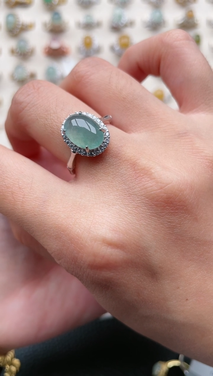 【闪购商品】翡翠戒指银S925镶嵌1111