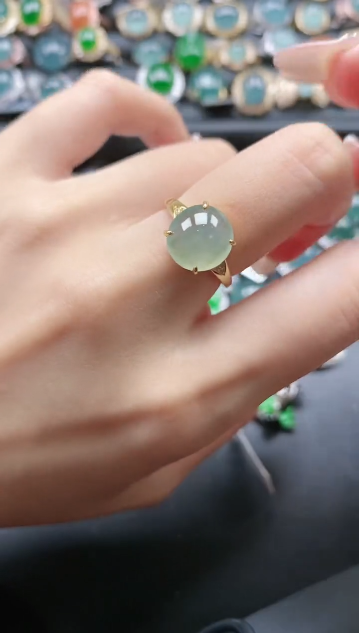 【闪购商品】翡翠戒指银S925镶嵌51511