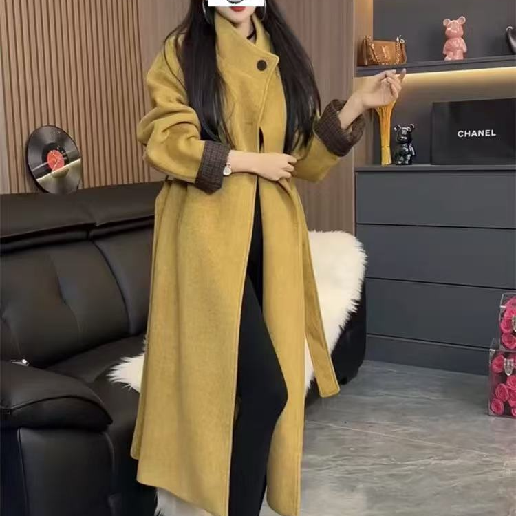 9052韩版拼接大衣外套1472厂
