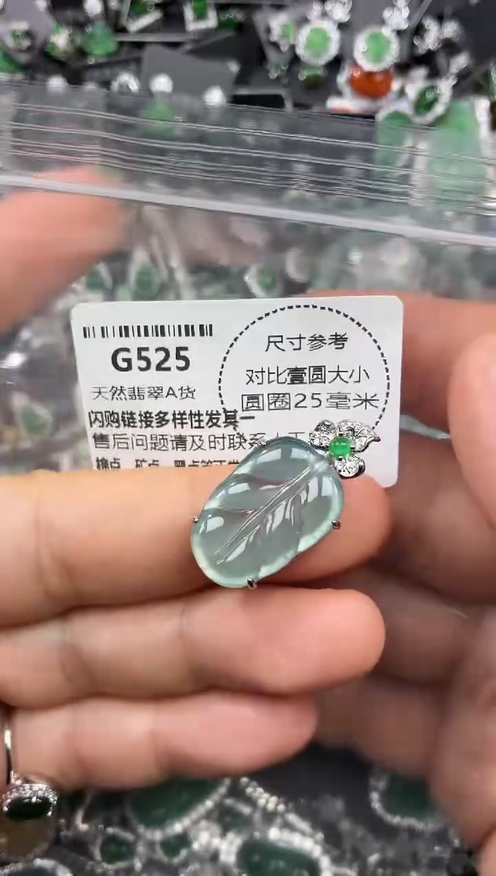 颈饰未镶嵌翡翠G525吊坠